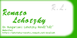 renato lehotzky business card